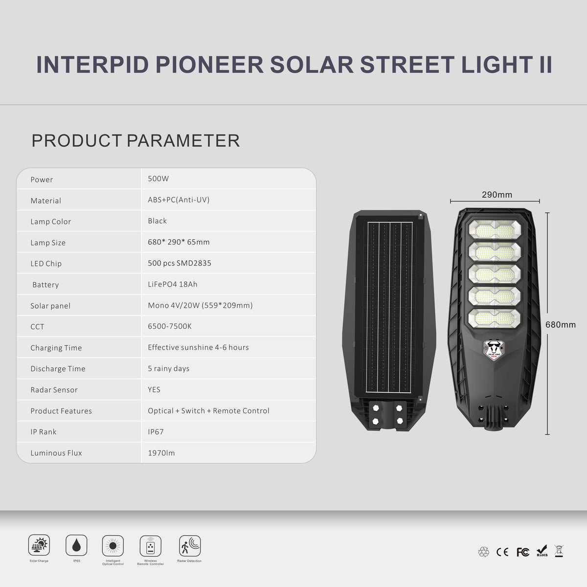 Intrepid Pioneer II Solar Street Light