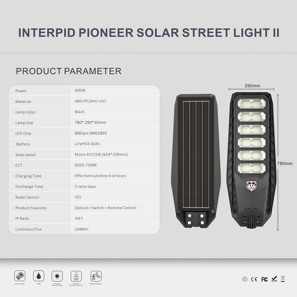 Intrepid Pioneer II Solar Street Light