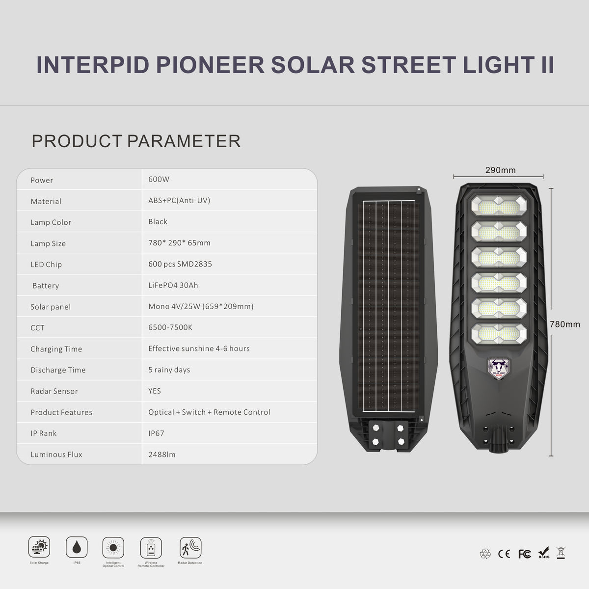 Intrepid Pioneer II Solar Street Light